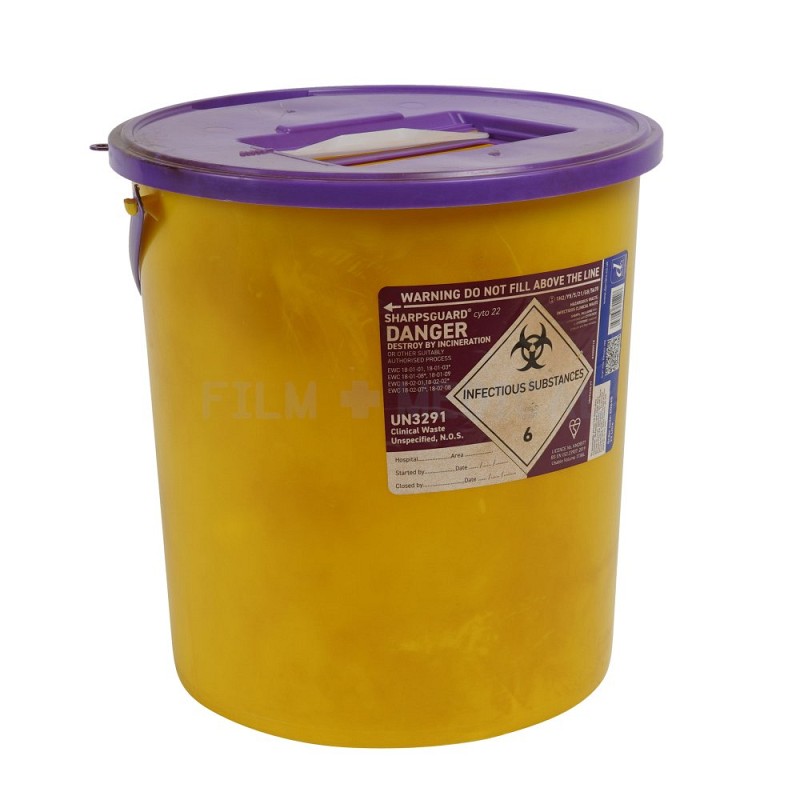 Purple Lid Sharps Bin